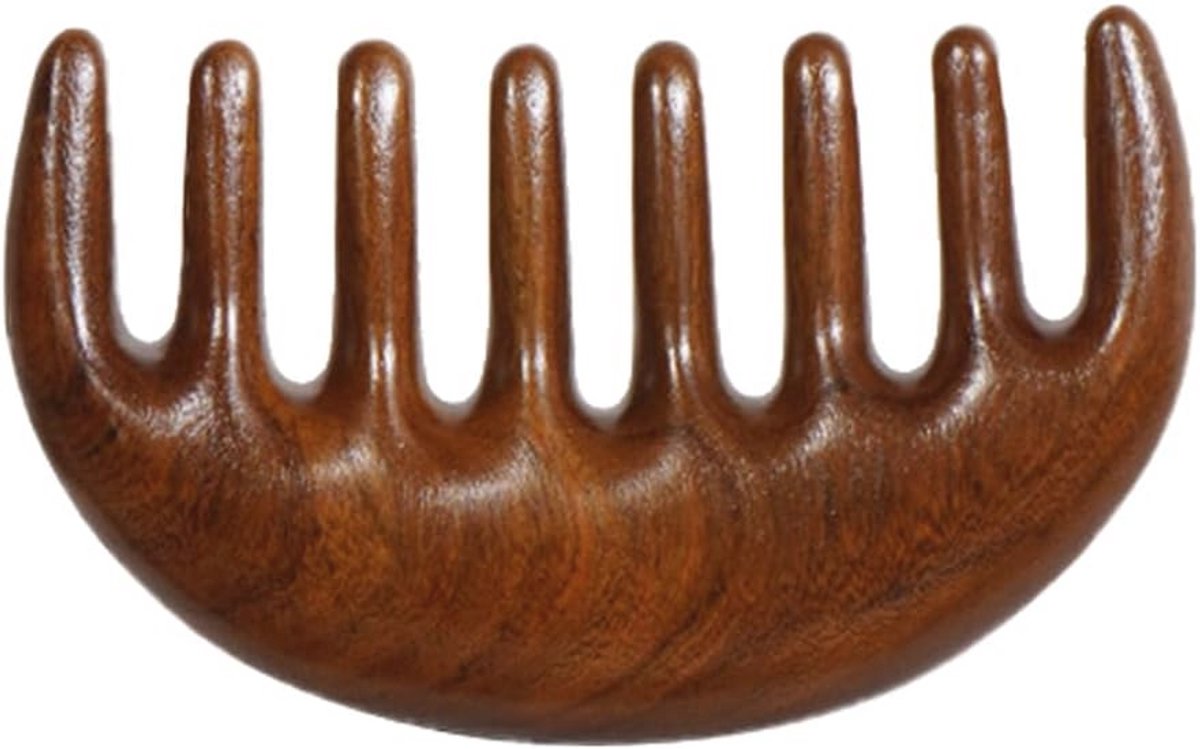 Multifunctionele Gua Sha Haarkam van Hout - Voor Hoofdverzorging en Ontspanning