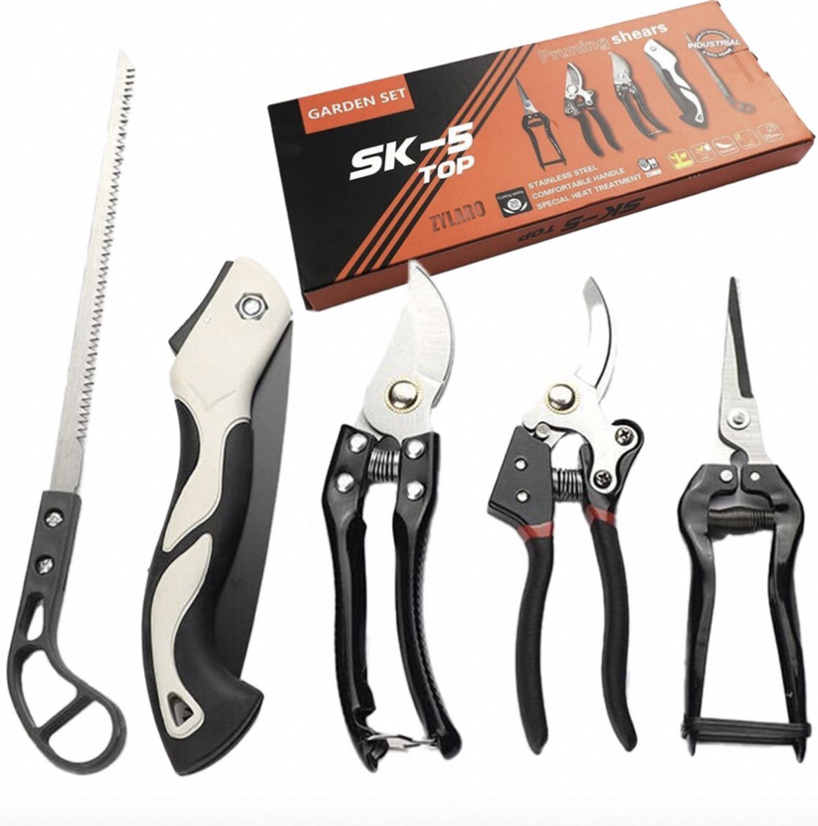 ZYLARO Snoeischaren set - Tuinscharen set - 5-delig - Snoeischaar - Tuinschaar