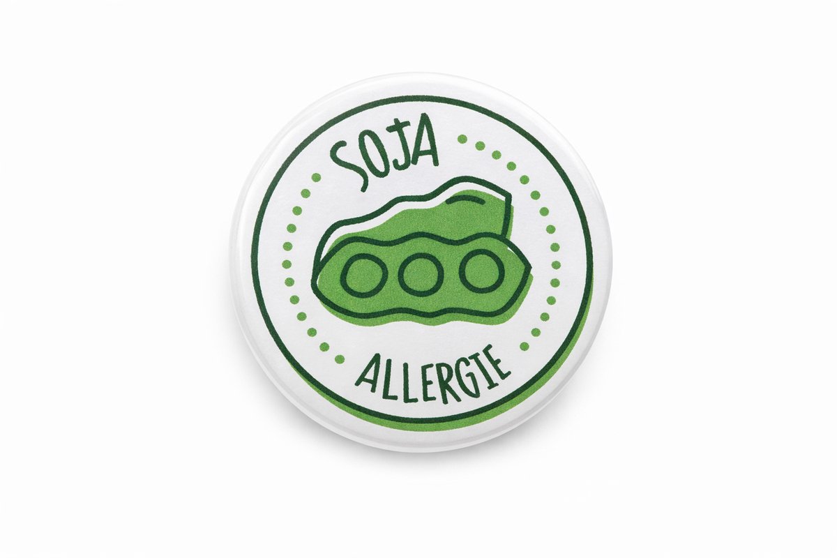 Button (met klem) soja allergie
