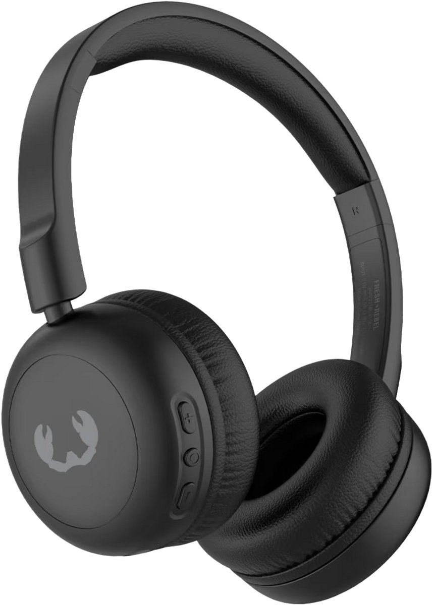 Fresh 'n Rebel Koptelefoon kids zwart draadloos Bluetooth - Draadloze koptelefoon on ear - 35 uur speeltijd - volledig opgeladen in 4 uur