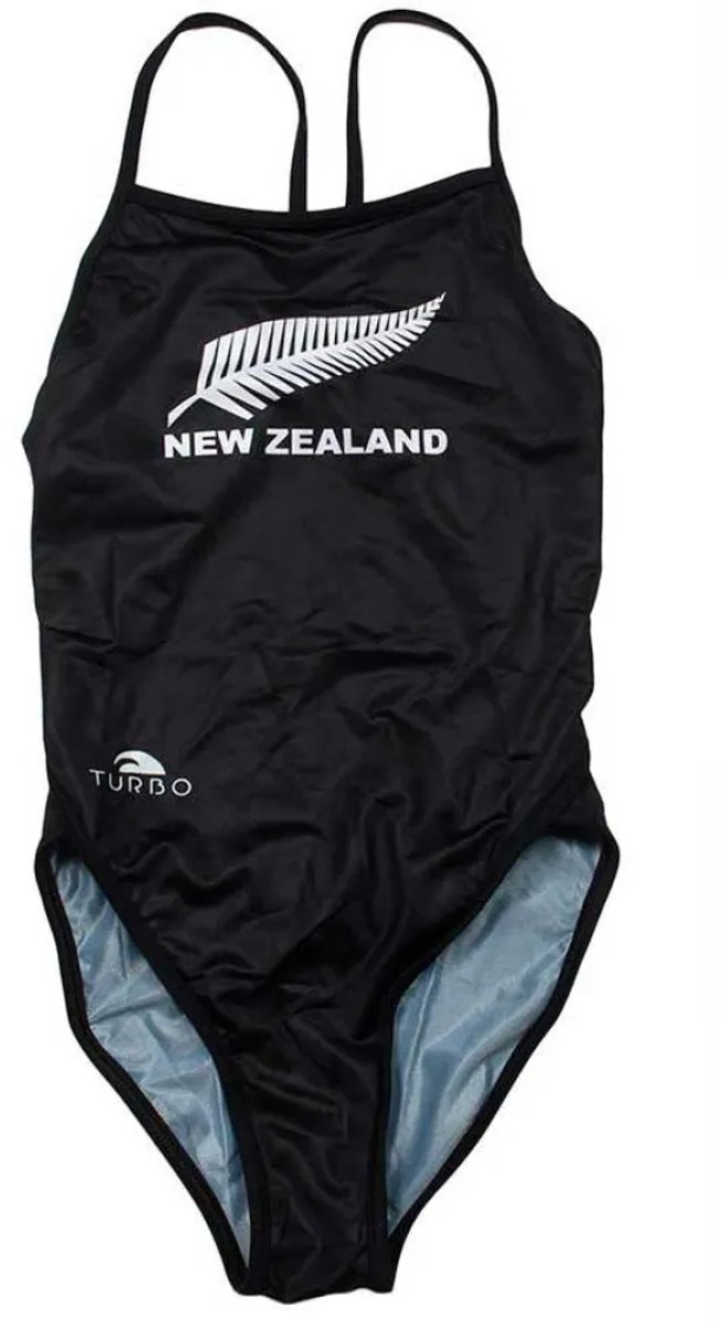 Turbo New Zealand 891322 Zwemkleding Zwart XL Vrouw Black / White