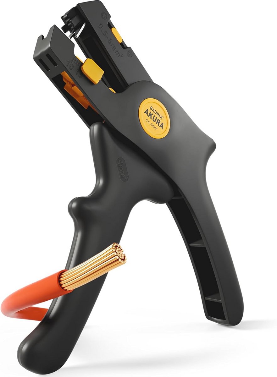Professionele Draadstripper met Nauwkeurige Instelling voor Kabeldoorsnede [0,5-6 mm²] - Automatische Draadstripper voor Elektrisch Gereedschap