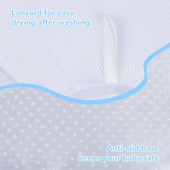 Veilige en Zachte Baby Badmat voor Waskom - Antislip Badkussen voor Pasgeborenen tot 6 Maanden — afbeelding 2