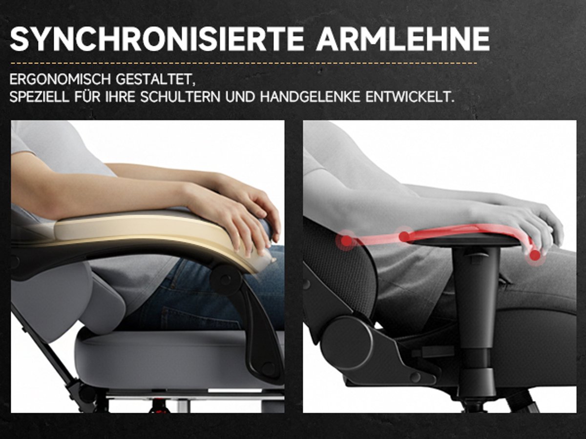 Gamingstoel - Ergonomisch Draaibaar met Massagefunctie en - afbeelding 3