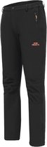 Volledige weergave van een zwarte softshell broek met oranje ACME PROJECTS logo op de heup.