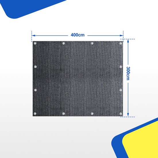 Outdoor tent- en campingmat - Geschikt voor luifel, caravan en camper - Ademend ontwerp, eenvoudig mee te nemen 300x400CM Blauw-grijs van Merkloos — afbeelding 2