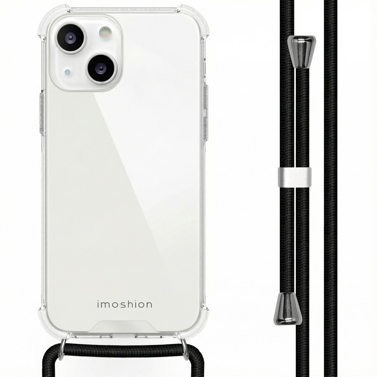 imoshion Hoesje - Geschikt voor Apple iPhone 13 - Backcover met koord - Zwart
