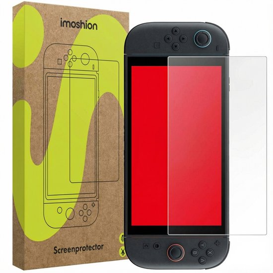 imoshion Screenprotector geschikt voor Nintendo Switch 2 - Gehard Glas, Anti Vingerafdruk Coating, Krasbestendig en UV Werend - Accessoires