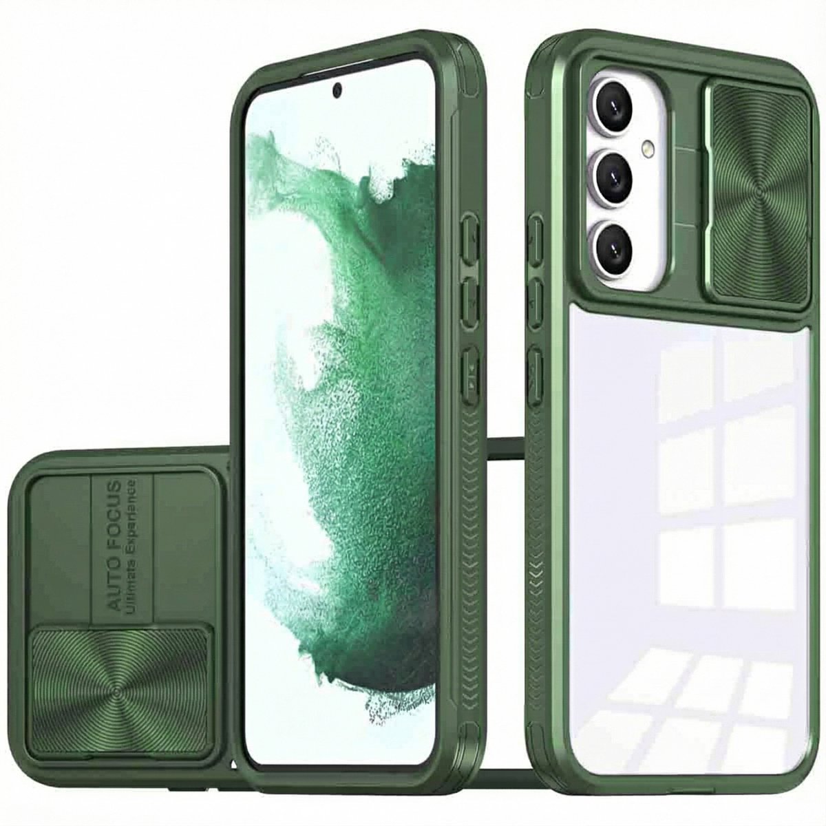 imoshion Hoesje - Geschikt voor Samsung Galaxy S23 FE - Camslider Backcover - Donkergroen