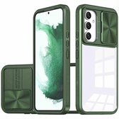 Coque Samsung Galaxy S23 FE - Coque arrière iMoshion Camslider - Vert foncé