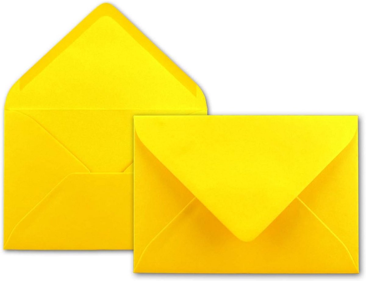500 Honinggele Briefenveloppen DIN B6 (12,5 x 17,6 cm) - 80 g/m² zonder venster