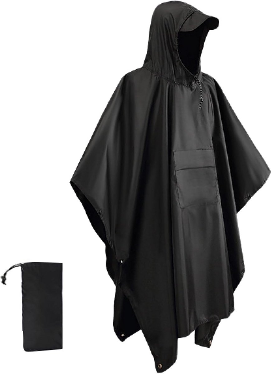 3-in-1 Multifunctionele Regenponcho - Waterdicht Grondzeil en Tentzeil