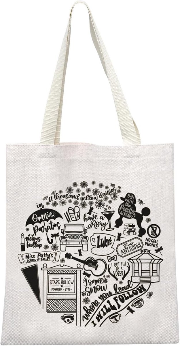 Stevige Canvas Shopper Tas Geïnspireerd op Populaire Tv-serie - Voor Fans