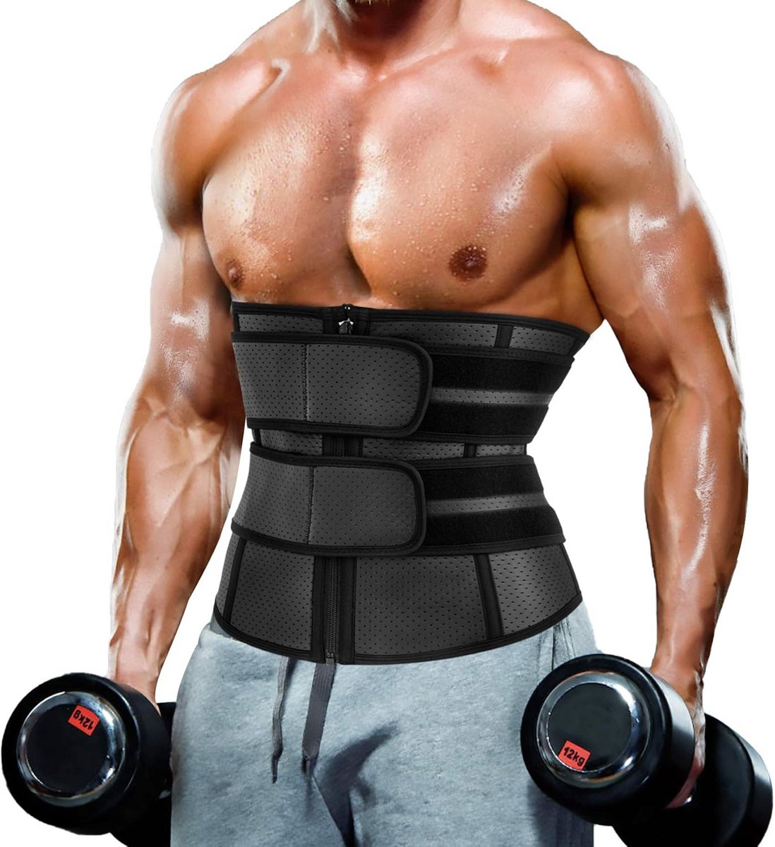 Taille Trainer en Body Shaper voor Mannen - Zweetriem voor Buikcontrole en Afslanken