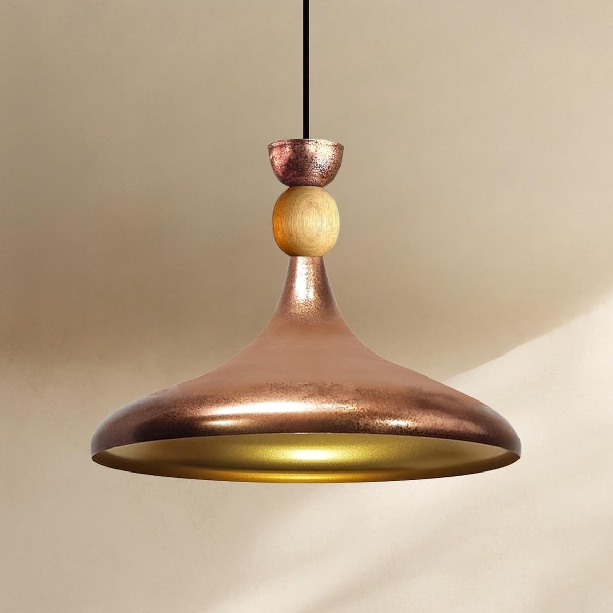 Bamyum Champion Hanglamp Industrieel Metaal Ø35 cm, Vintage Hanglamp, E27 Pendellamp