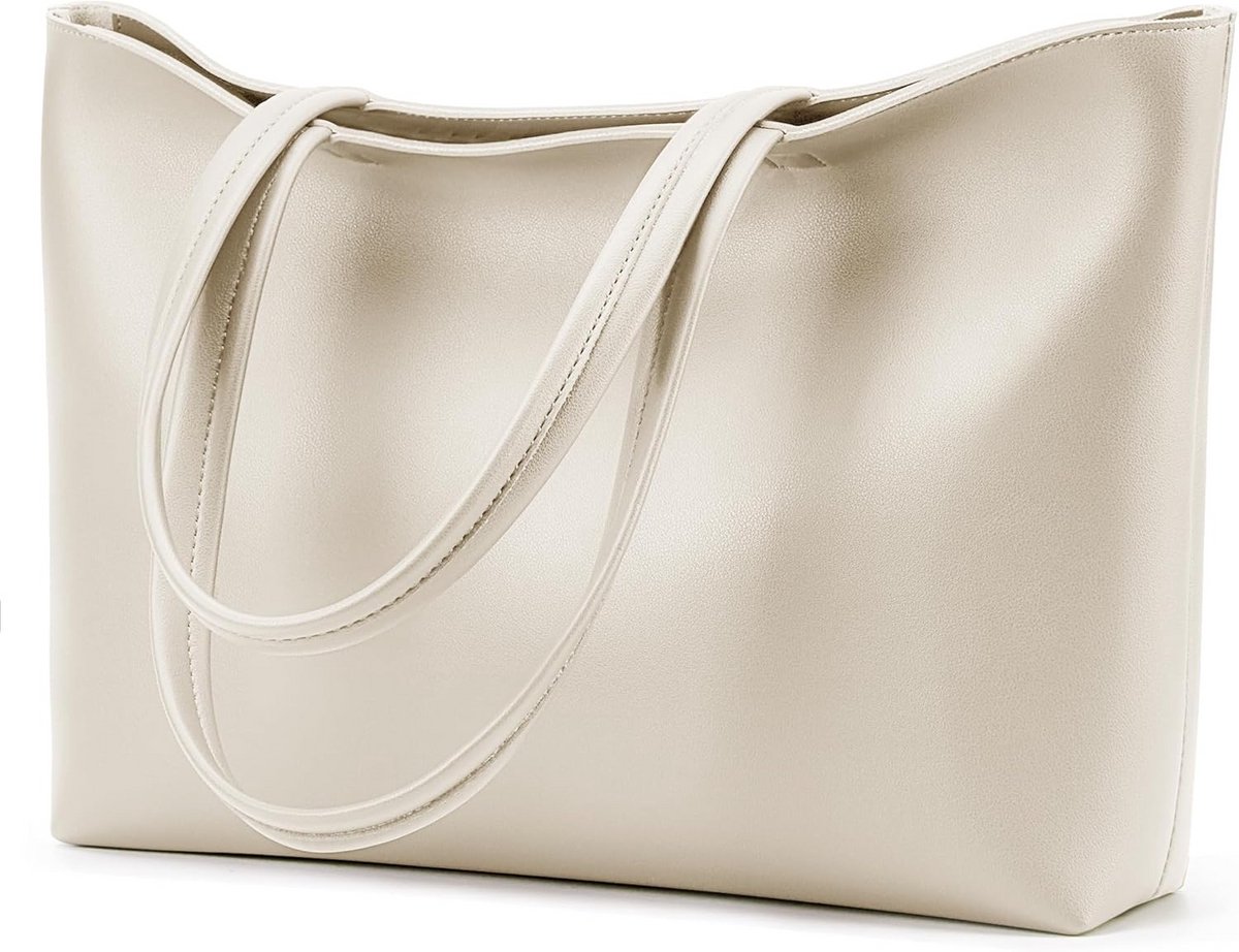 Grote Dames Shoppertas PU-leer Waterdicht met Ritssluiting voor Werk en Reizen