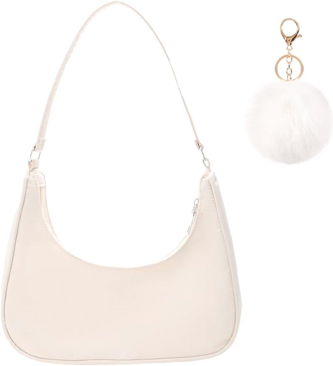 Kleine Nylon Schoudertas Dames - Vintage Y2K Stijl Handtas voor Dagelijks Gebruik