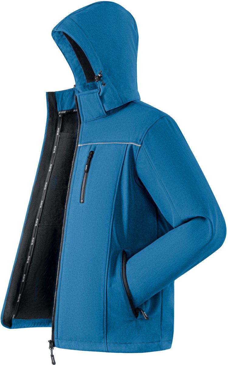 BUBW® Windjack Outdoorjas Heren & Dames Windjack Softshell Jas 4 Seizoenen Tussenjas Winddicht Waterdicht Fleece Gevoerd -Lichtgewicht Ademend Blauw