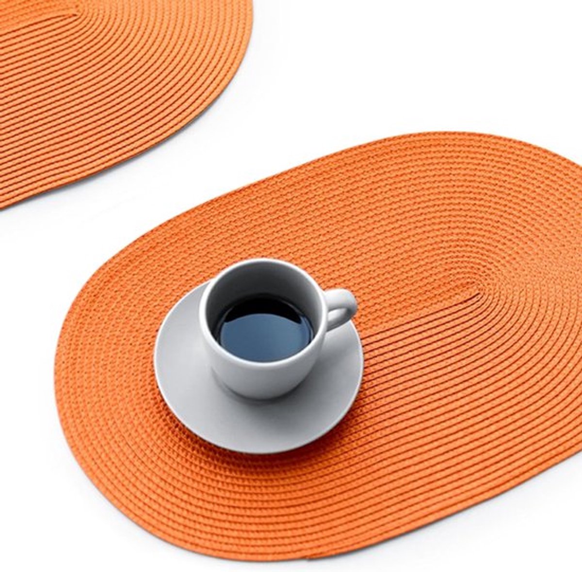 Vier ovale placemats - placemats - Oranje Placemat