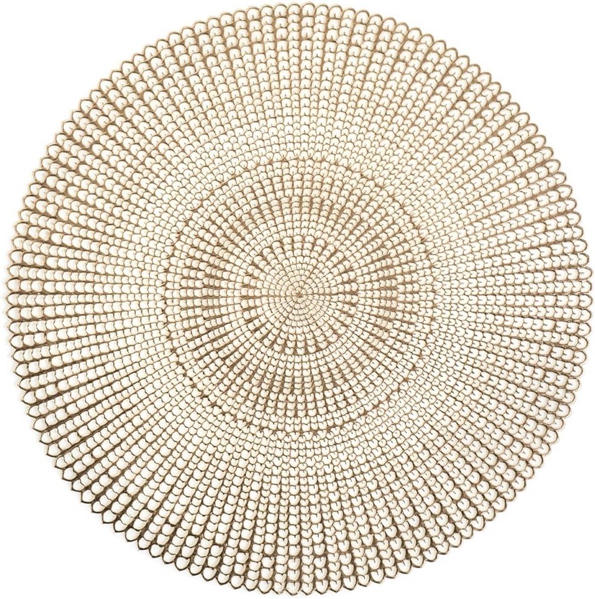 Set van 4 Rechthoekige Gouden PVC Placemats - Tafelmatten 41 cm