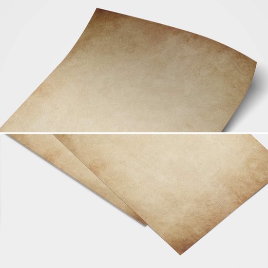50 Vel Velijn A4 Vintage Bruin Oud Papier Dubbelzijdig Bedrukt ...