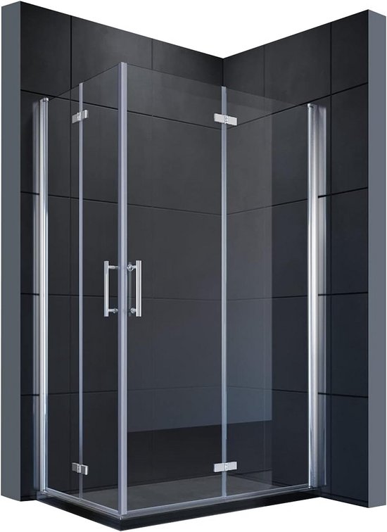 Douchecabine Hoekinstap 120x80 cm Schuifdeur Veiligheidsglas Inklapbaar