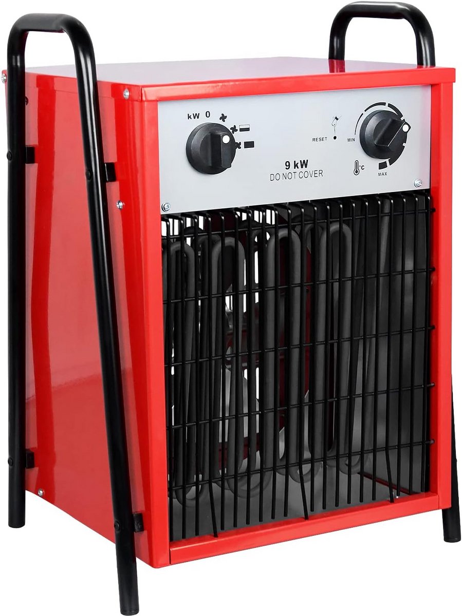 Krachtige Elektrische Bouwverwarming 9kW met Thermostaat - 400V Ventilatorverwarmer