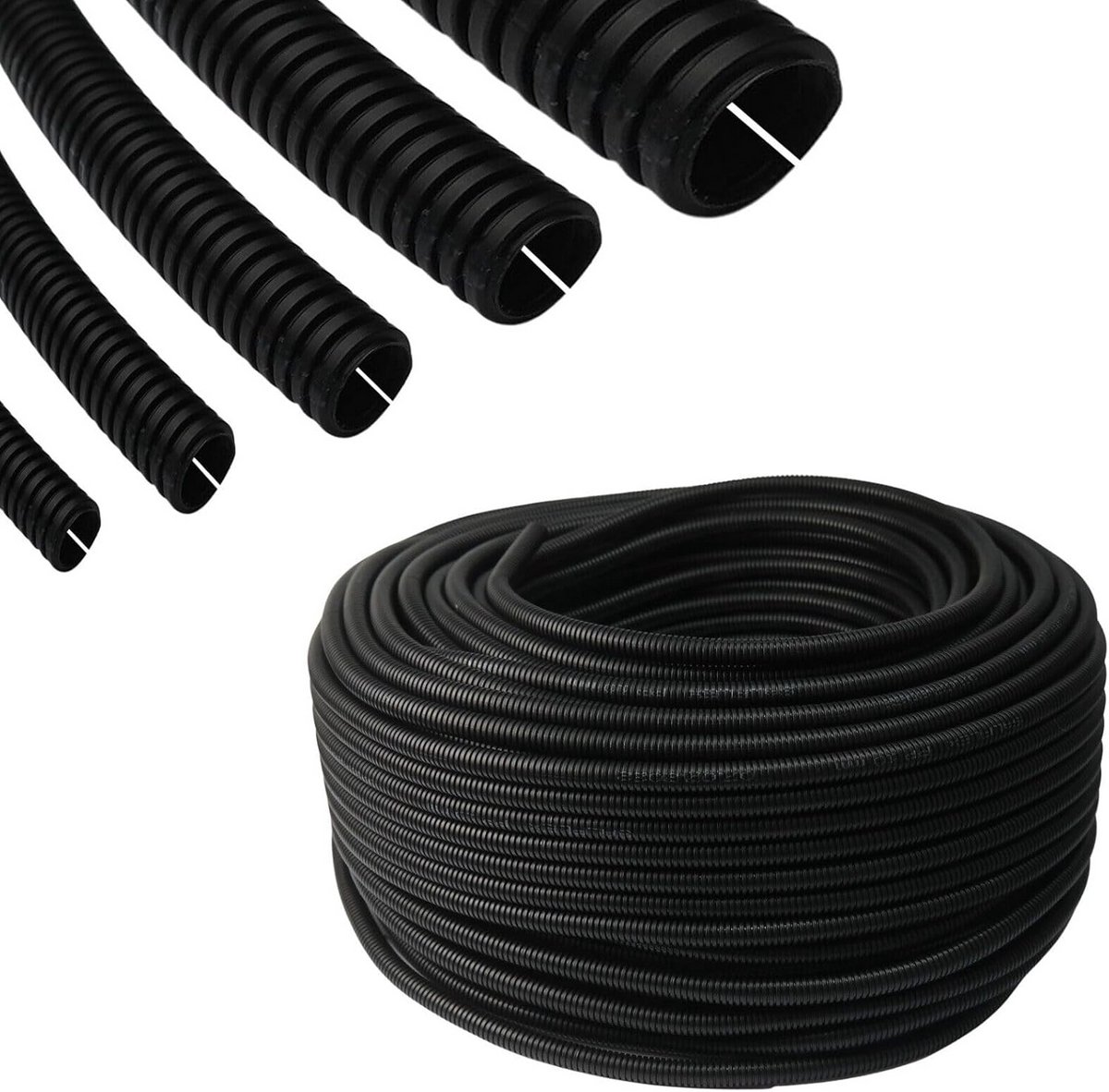 Flexibele Gisatiebuis met Sleuf voor Kabelbescherming (10 mm, 10 M)