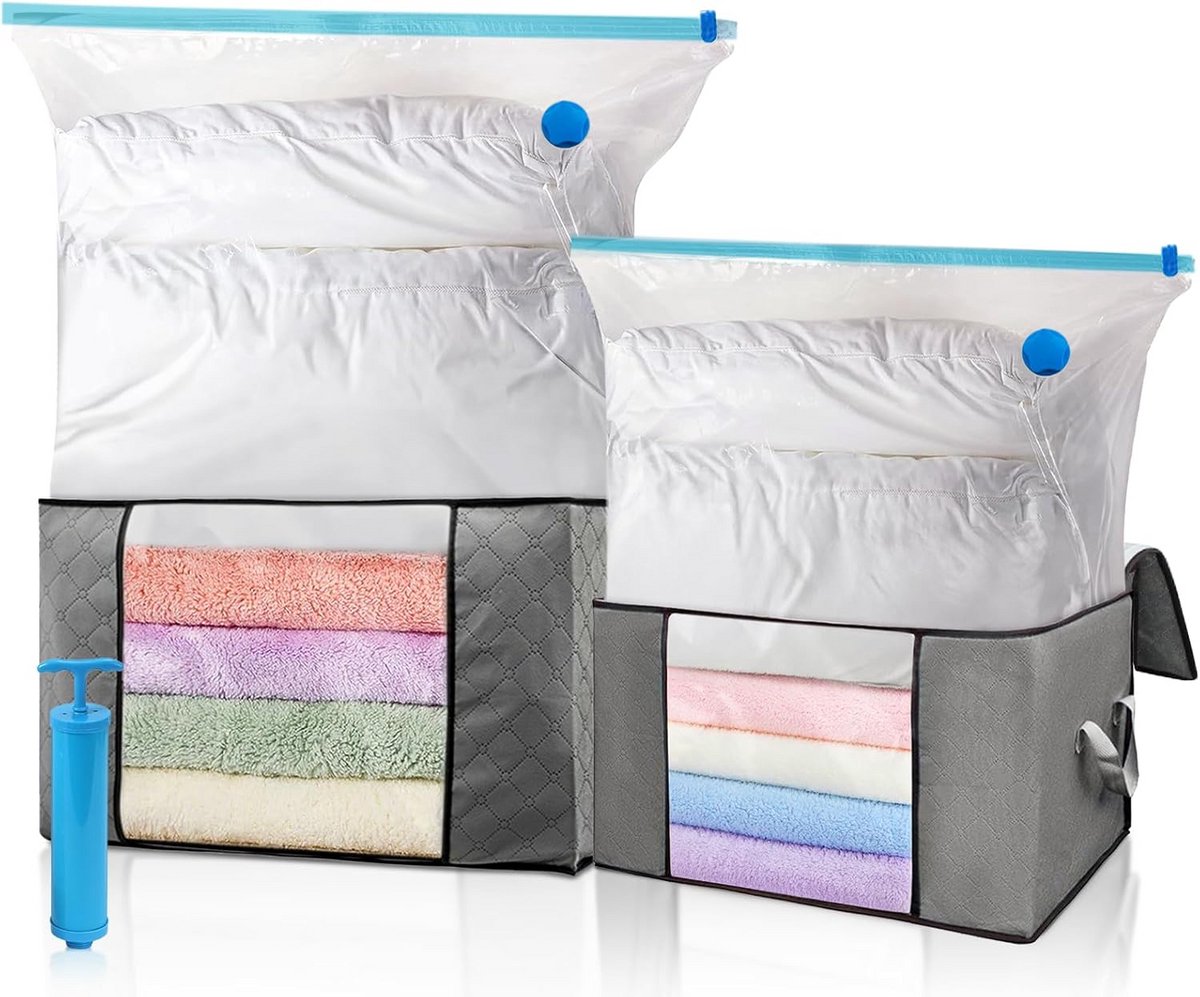 Complete Set Vacuüm Opbergzakken met Handpomp voor Kleding en Beddengoed
