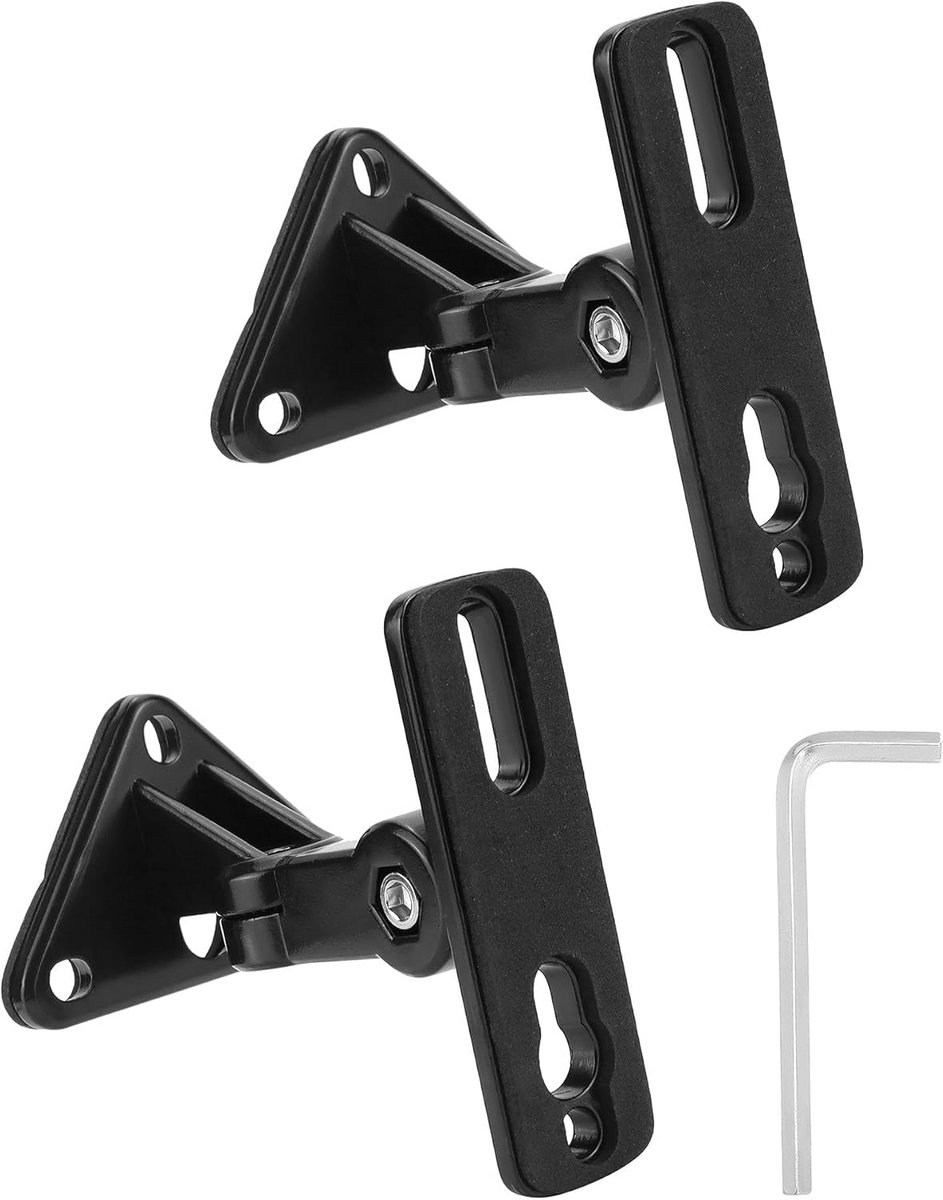 Set van 2 Universele Wandbeugels voor Luidsprekers - Kantelbaar en Draaibaar - Max. 13,6 kg