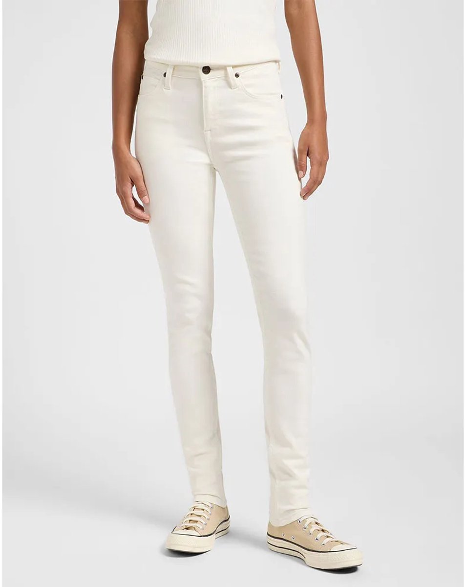 Lee Scarlett Hoge Taille Broek 25 31 Vrouw Evening Sand