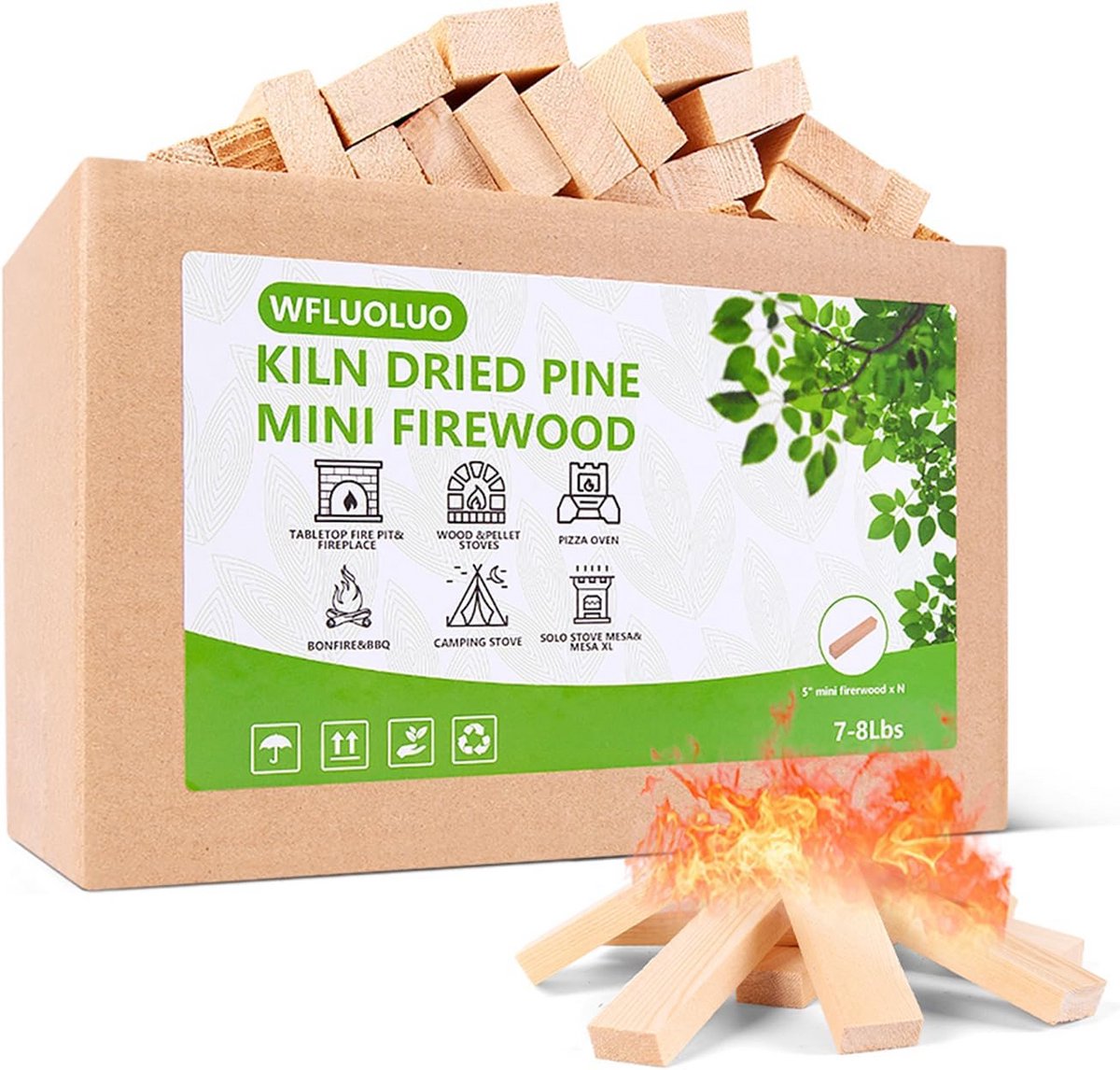Gedroogd Mini Brandhout 5 Inch Lengte voor Draagbare Vuurkorven en Pizzaovens