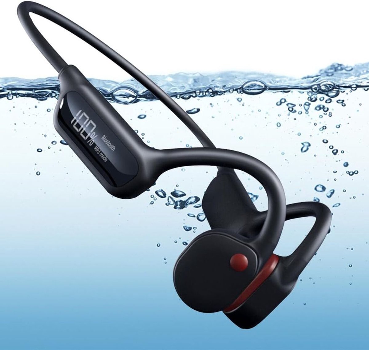Botgeleidingskoptelefoon, 32 GB opslag, IPX8 waterdichte zwemkoptelefoon, MP3-sportkoptelefoon, draadloze Bluetooth 5.3-koptelefoon.