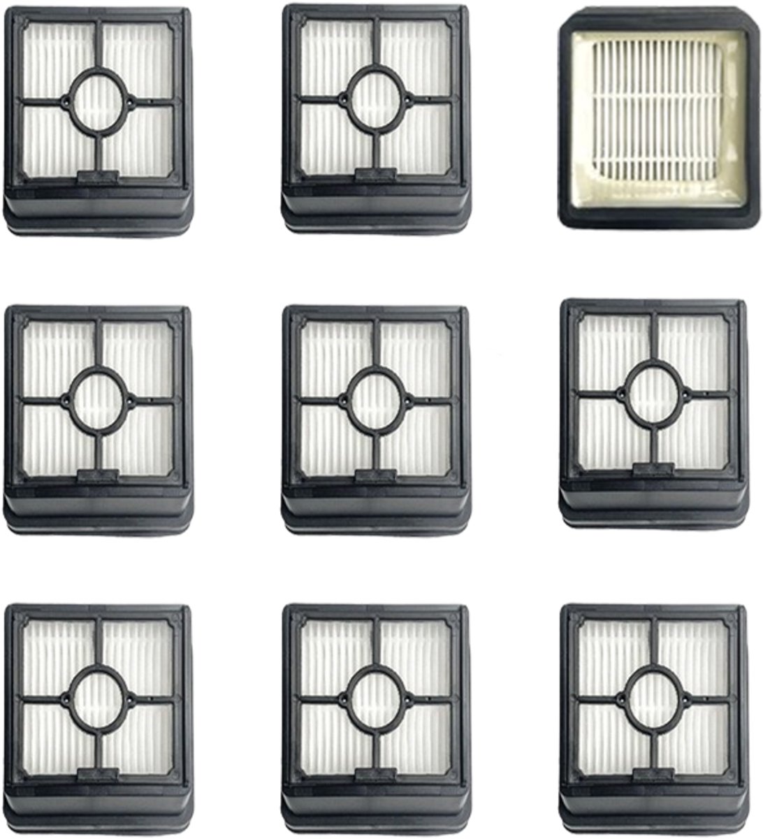 HEPA filter - 9 stuks - geschikt voor Midea Eureka X8 - X9 - FC9 - FC9-Flash - FC9 PRO Smart Robotstofzuiger - 75*90*30 mm - Accessoires
