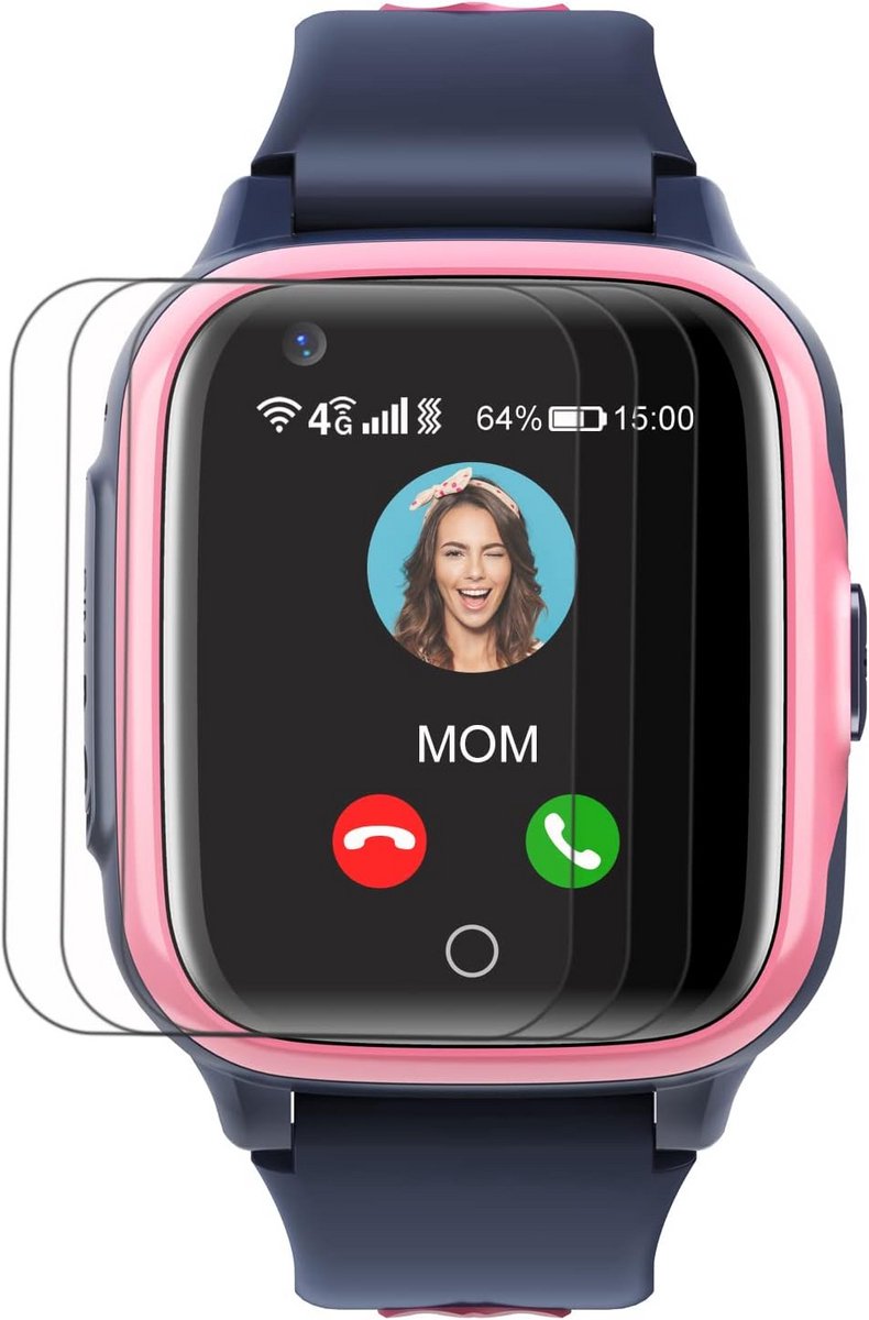 3 Stuks Gehard Glas Schermbeschermer voor Kinderen GPS Smartwatch