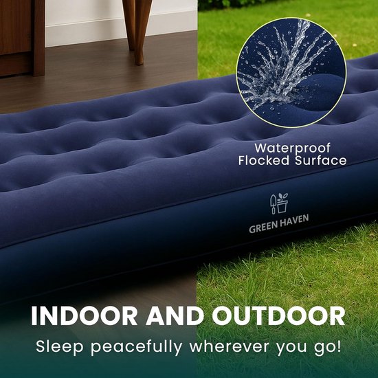 Comfortabel Eenpersoons Luchtbed - Snel Opblaasbaar & Waterdicht - Ideaal als Campingmatras voor Volwassenen en Kinderen van Comfortabel. — afbeelding 4