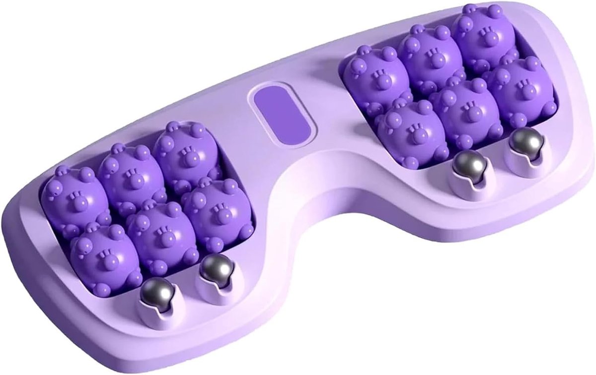 MDUG Grote magnetische voetmassageroller - Paars - Verlicht hielspoor en pijn - Kattenpootvormig voor diepe acupressuurmassage - Draagbare voetmassager - Geschikt voor thuis, op kantoor en op reis