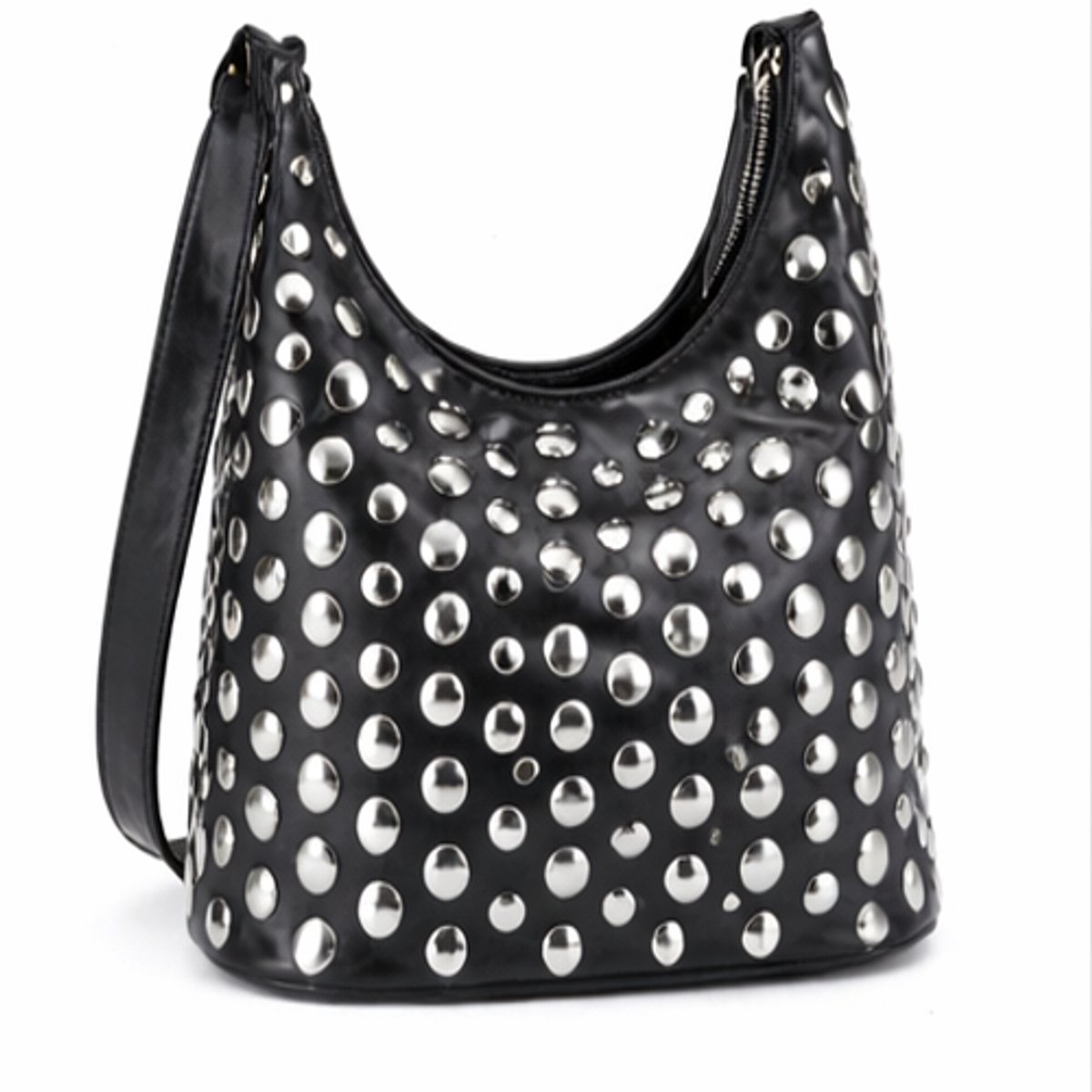 Zwarte Dames Handtas met Studs – Trendy Schoudertas – Statement Look