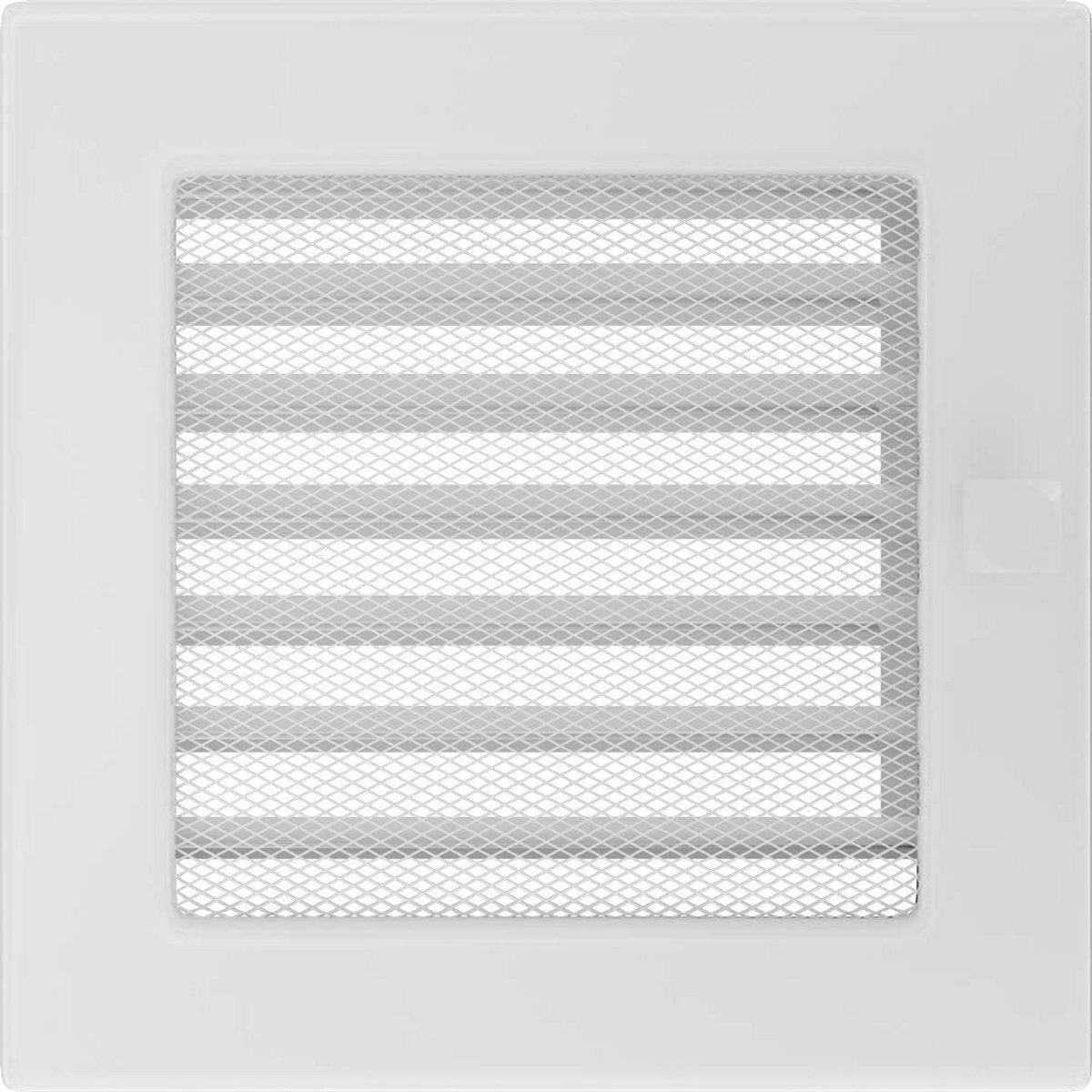 Ventilatierooster Haardrooster 17x17 cm Wit met Verstelbare Lamellen voor Kachel