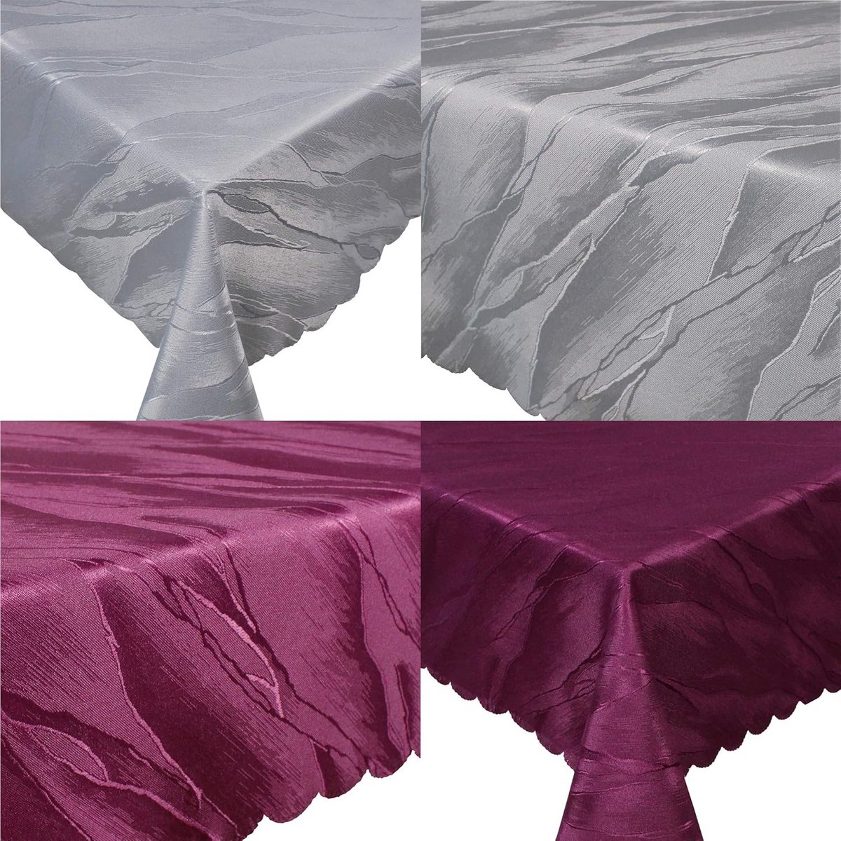 Luxe Jacquard Tafelkleed 130x160 cm Bordeaux - Elegant Tafellinnen met Ornamenten
