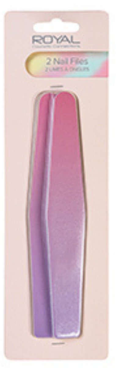 Royal Cosmetics | Ombre 2 Nail Files - 18cm - Dubbelzijdige Nagelvijl - 2 stuks