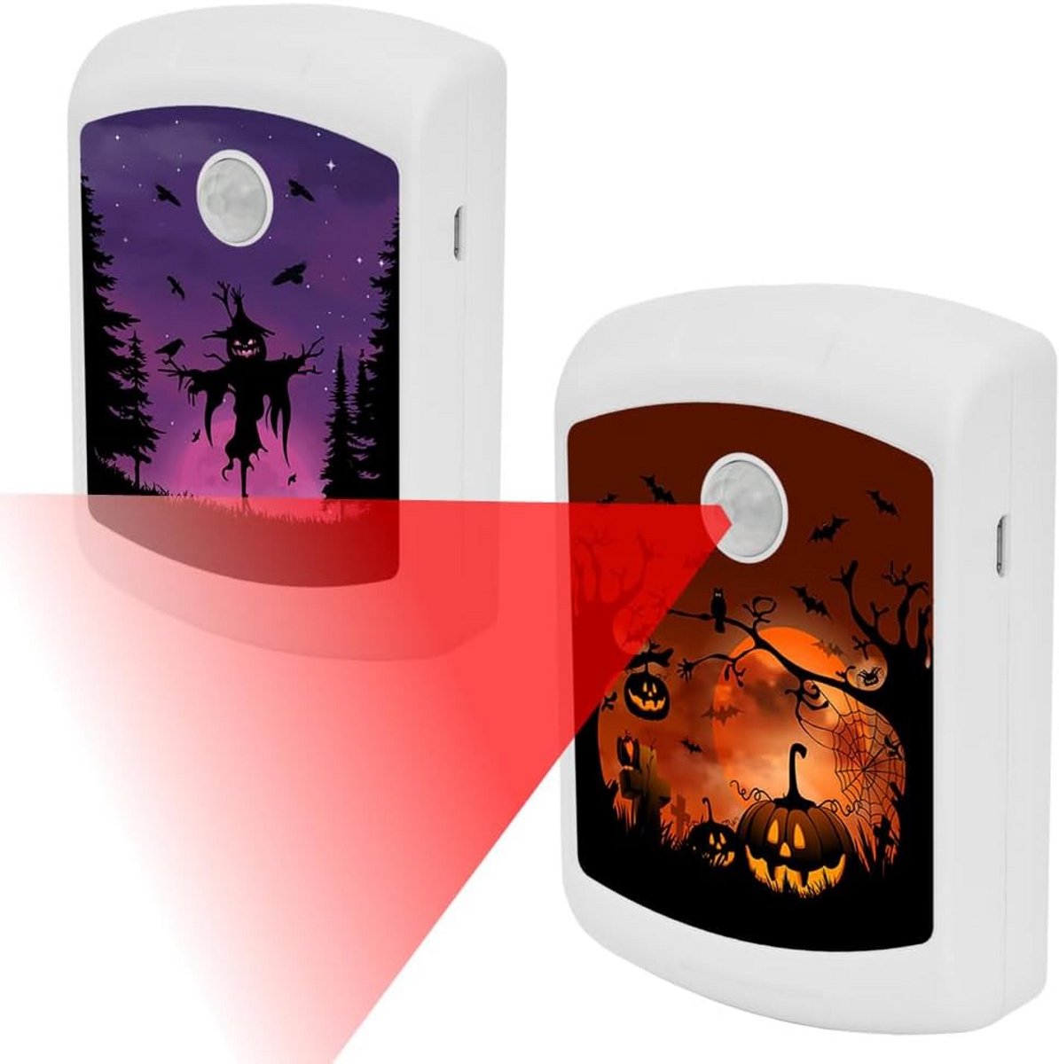 Bewegingssensor Geluidsboxen met Opnamefunctie - 2 Stuks voor Halloween en Decoratie