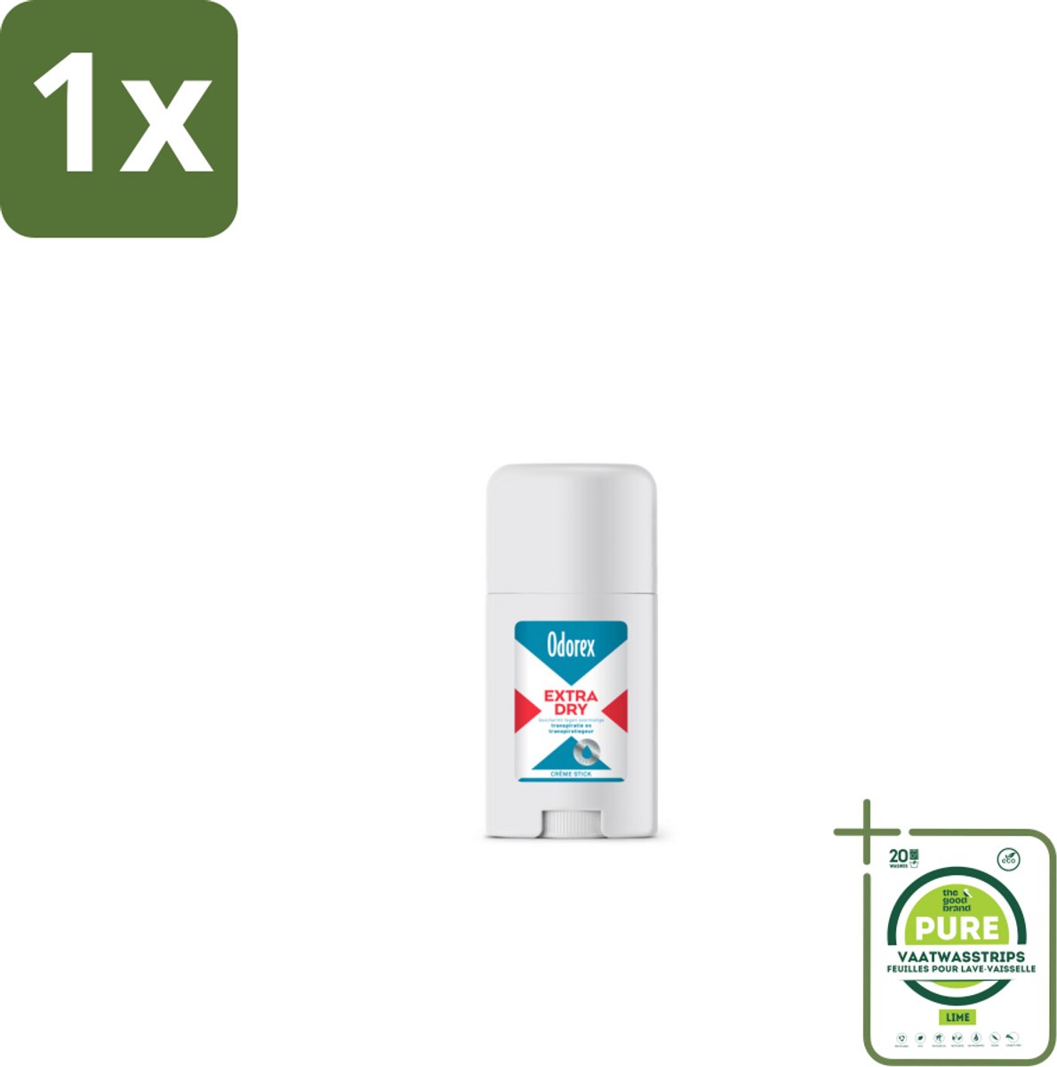 1 x Odorex Extra Dry Stick 40 ml - Antitranspirant - Deodorant - Droogheid - Geurloos - Gevoelige Huid