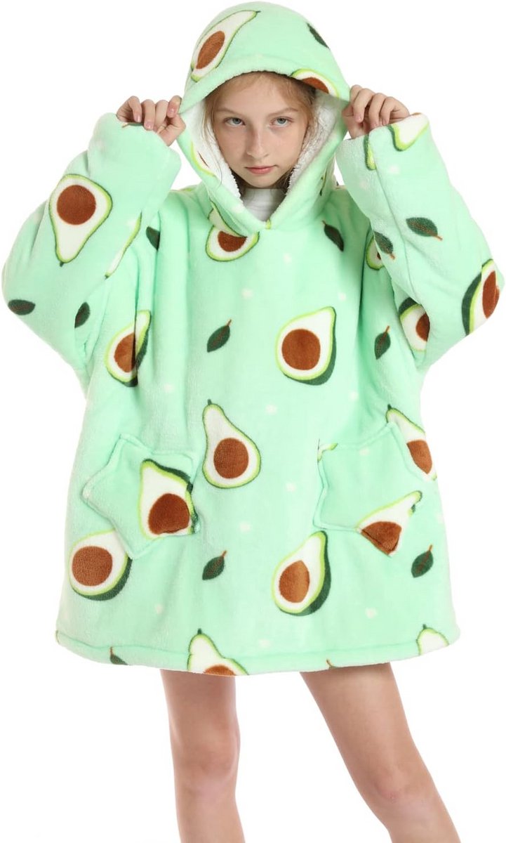 Oversized Deken Hoodie voor Meisjes (6-12 jaar) - Extra Warm en Knuffelbaar