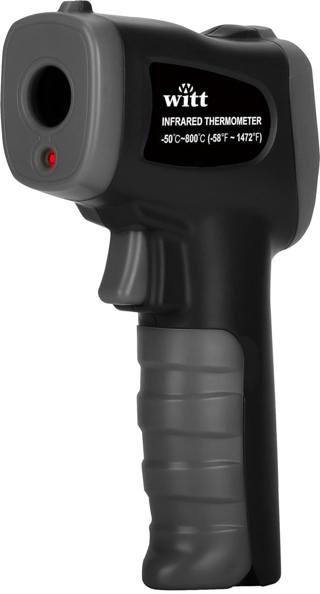 Infraroodthermometer - Contactloze Oppervlaktetemperatuurmeter - Zwart