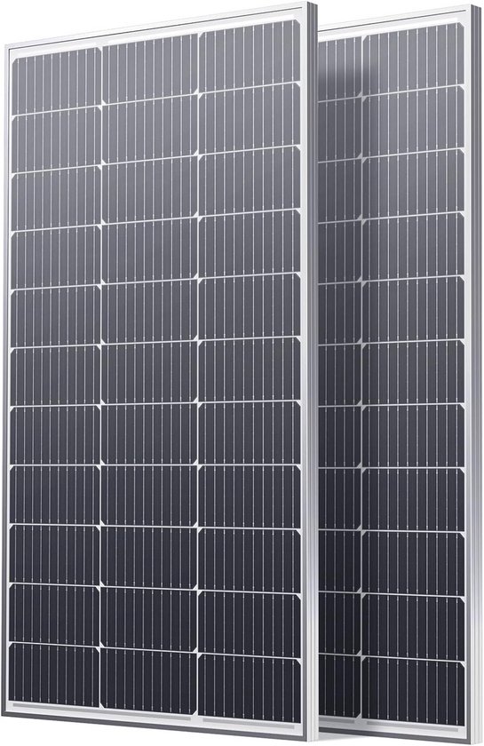 Set van 2 Monokristallijne Zonnepanelen 100W 12V voor Camper, Boot en Off-Grid Gebruik