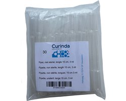 Pipet – 30 stuks – 3 ml – Vloeistof Overbrengen – Medisch Pipet – Dressing Pipet – Saus Pipet – Pipetje – Transfer Pipet – Make- up Parfum Whisky Overbrengen -Brievenbus-levering – Doseer-pipet 0,5ml; 1,0ml; 1,5ml; 2,0ml; 2,5ml; 3,0 ml afleesbaar