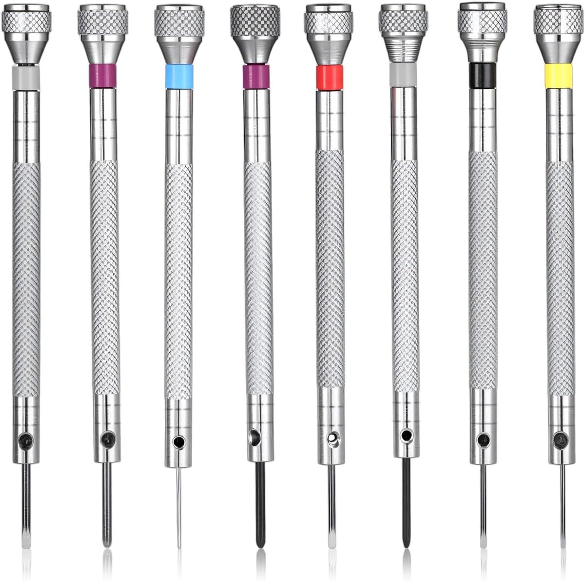 8pcs Precision Screwdriver Set - Watchmakers - 0.6mm-1.6mm - Voor Horloges - Brillen - Zonnebrillen - Elektronica Reparatie