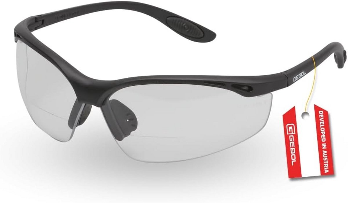 Veiligheidsbril met Leeshulp 2.0 Dioptrie Helder Sportief Design