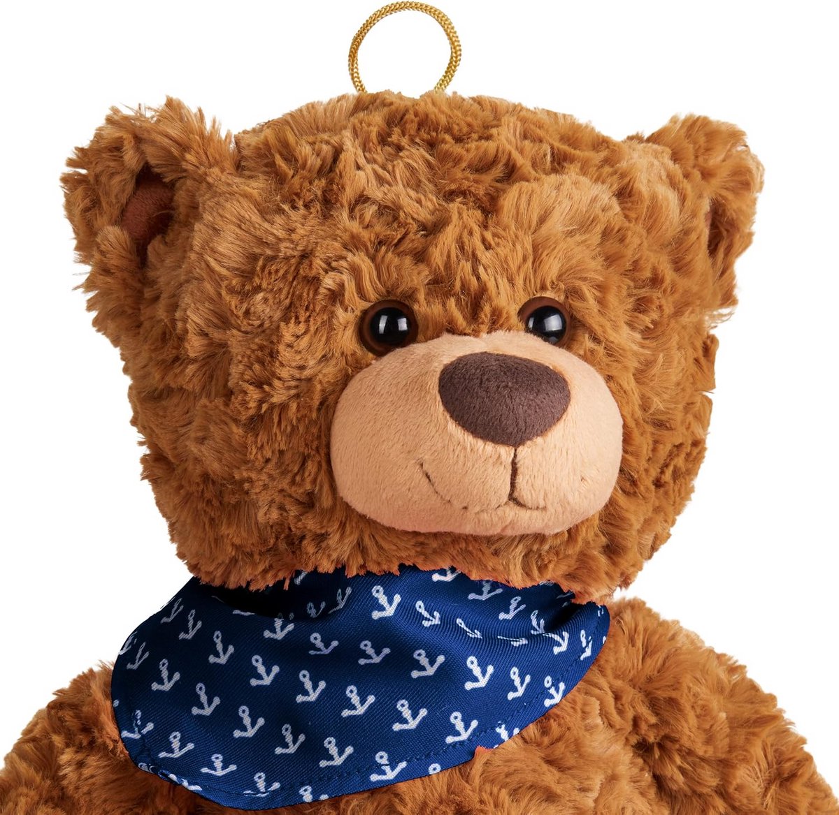 Extra Zachte Teddybeer Knuffel met Anker Bandana - 42 cm - Bruin Vintage Pluche Dier